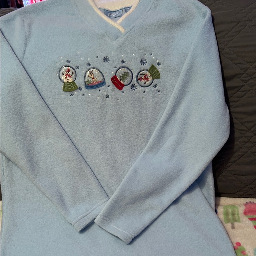 Croft & Barrow Sport Light Blue Fleece Pullover - Picture 8 of 8